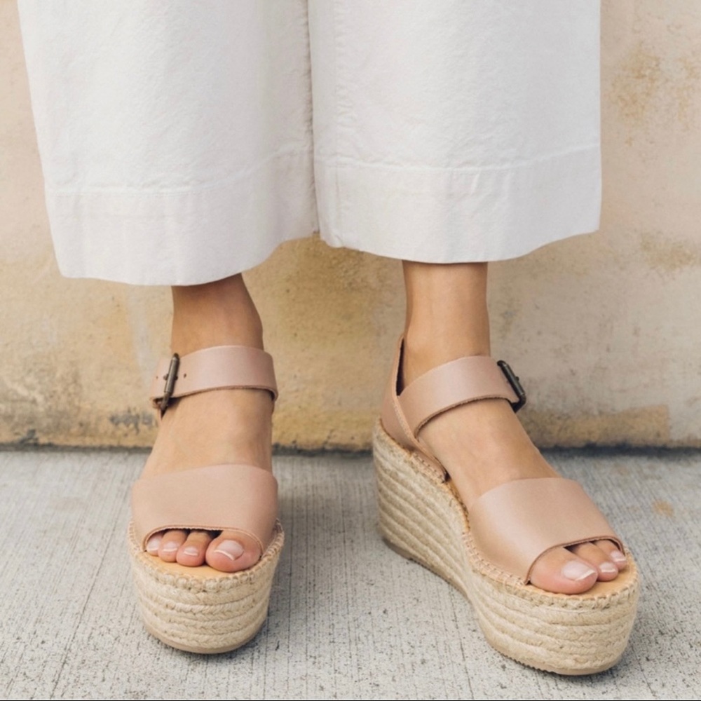 Soludos Tan Platform Sandals